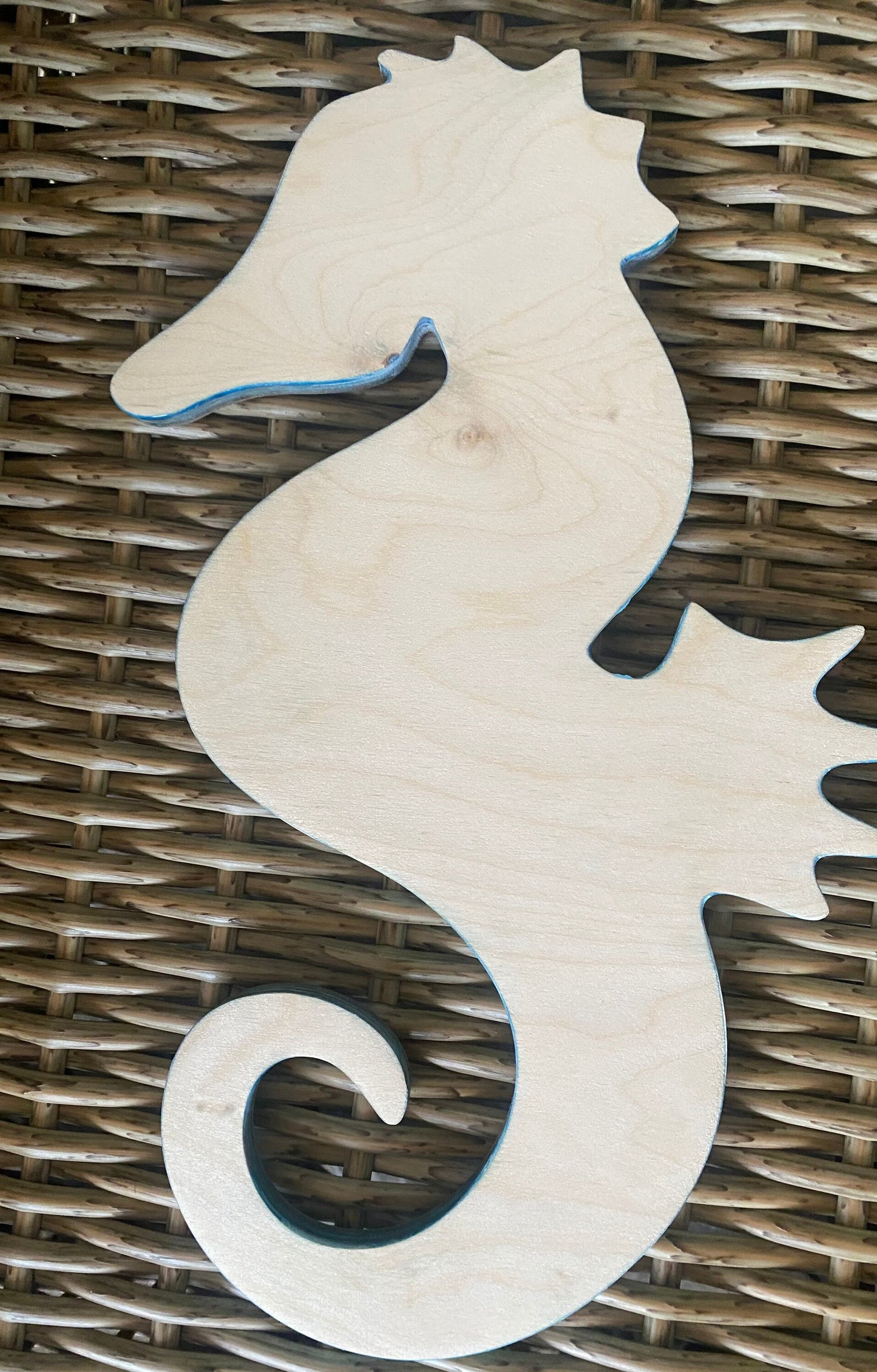 SEAHORSE Charcuterie Board with resin OCEAN WAVES