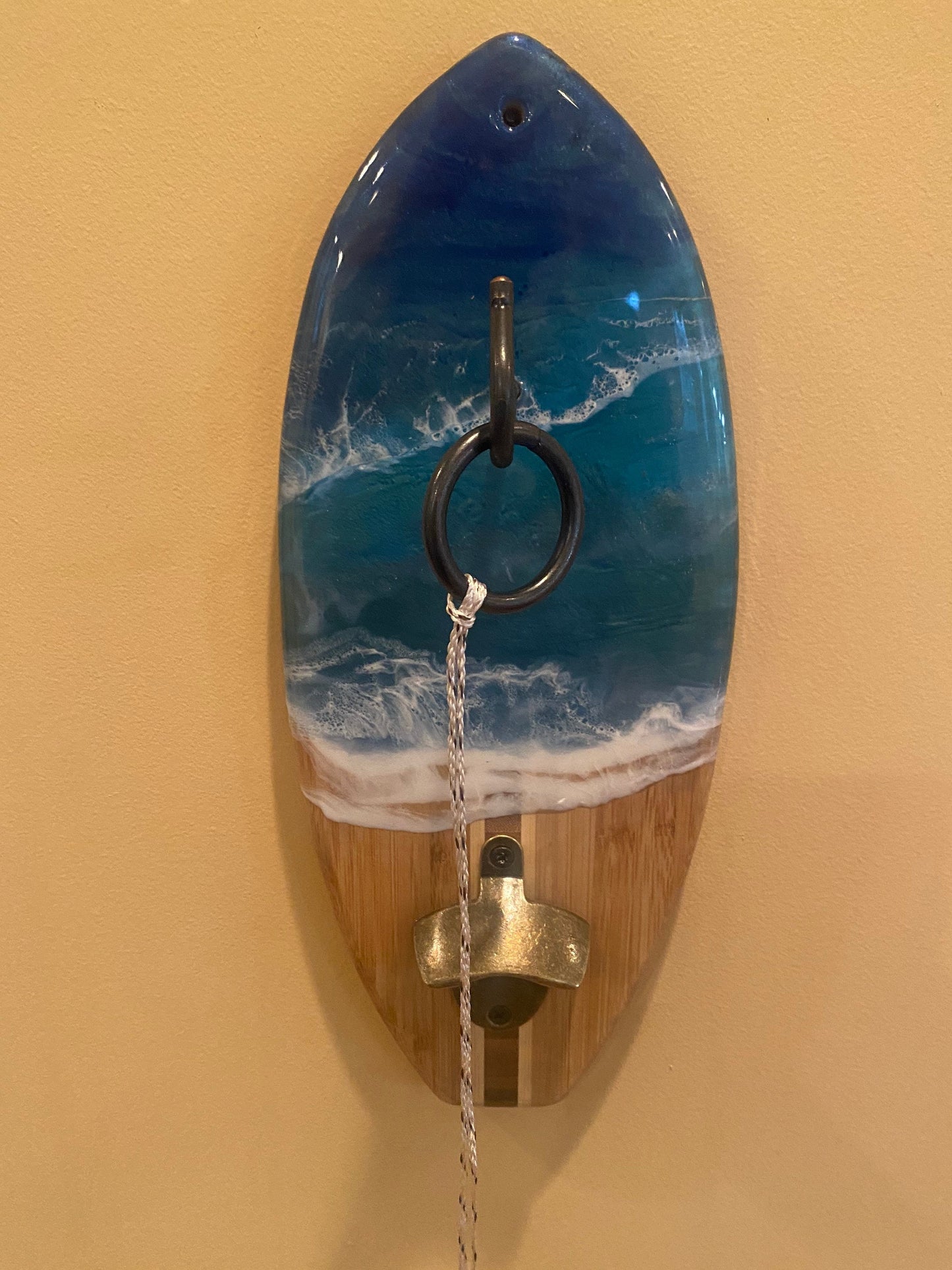 SURFBOARD RING GAME with Bottle opener